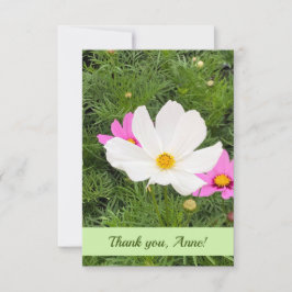 Cartão personalizável com flores cor-de-rosa