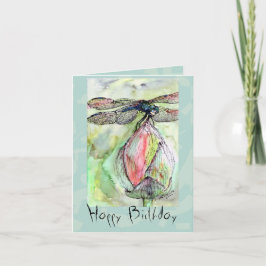 Cartão Personalizável de Aniversário do Dragonfly