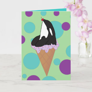 Cartão Personalizável de Orca Baleia Assassina