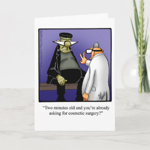 Cartão Personalizável de Saudação de Humor Hallowe