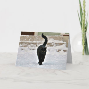Cartão Personalizável Gato Gato Preto