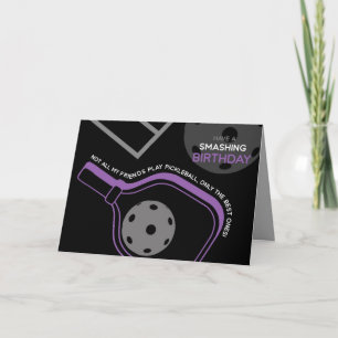 Cartão Personalizável Preto de Aniversário Feliz P