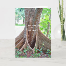 Cartão Personalize a árvore amando sua placa de saudação