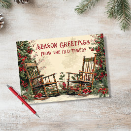 Cartão Personalize a cadeira de inverno de inverno