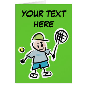 Cartão Personalize a sua própria placa de Tênis
