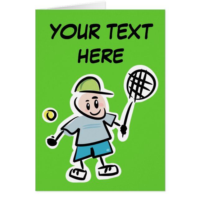 Cartão Personalize a sua própria placa de Tênis (Frente)