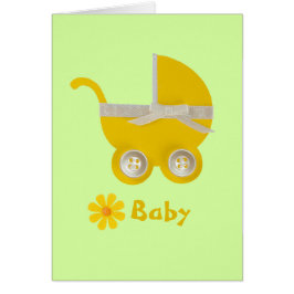 Cartão Personalize, carrinho amarelo e arco branco