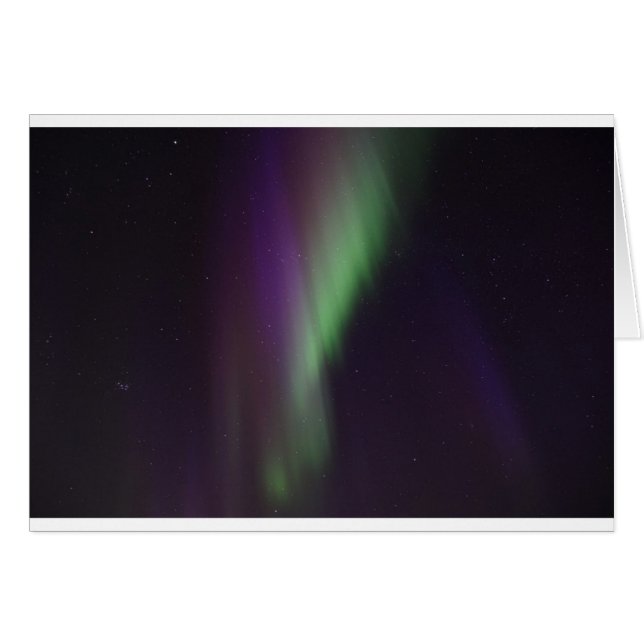 Cartão Personalize Céu Aurora Boreal Luzes do Norte (Frente Horizontal)