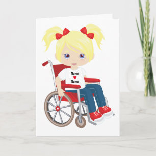 Cartão Personalize Garota Loira em Branco