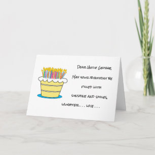 Cartão Personalize Name and Age Happy Birthday Greeting