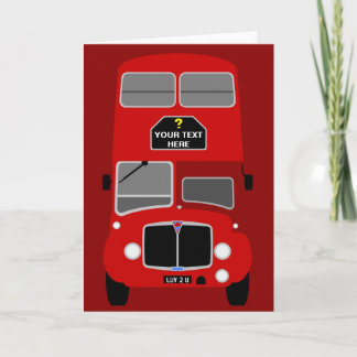 Cartão Personalize o antigo barramento de dois andares Rh