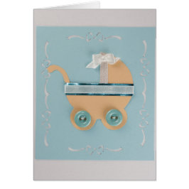 Cartão Personalize o carrinho de bebê do Peach com botões