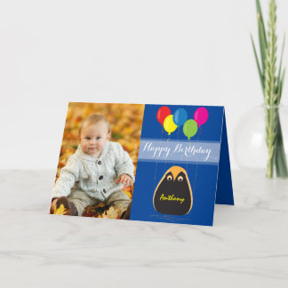 Cartão Personalize o feliz aniversario com uma coruja