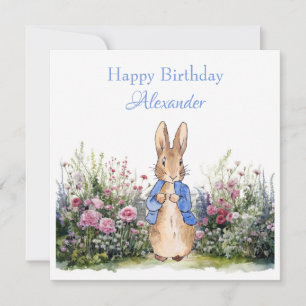Cartão Personalize o nome da criança Peter o Rabbit Anive