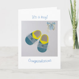 Cartão Personalize os chinelos do bebê