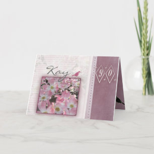 Cartão Personalize seu próprio aniversário de 90