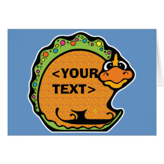 Cartão Personalize um Dinossauro, <YOUR TEXT>