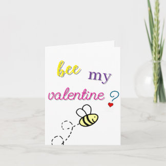Cartão Personalize Valentine's Day Card-Bee My Valentine?