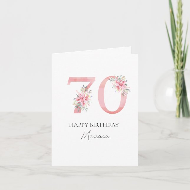 Cartão Personalized 70 years old card (Frente)