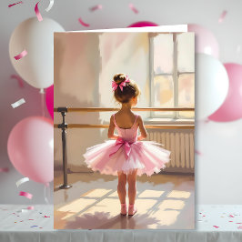 Cartão Personalized Ballet Birthday + Coloring Page