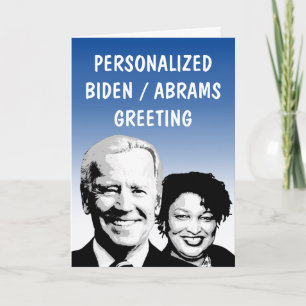 Cartão Personalized Biden Abrams 2020 Greeting Card