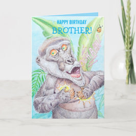 Cartão Personalized Brother's Birthday Greeting Card 