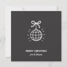 Cartão Personalized Family Name Merry Christmas
