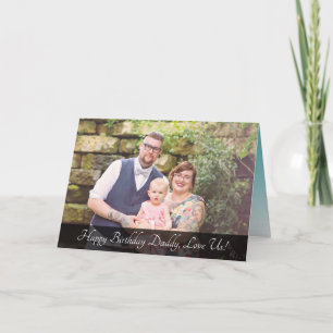Cartão Personalized Family Photo Birthday Card for Dad