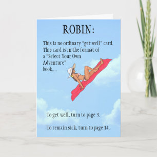 Cartão Personalized Get Well Card