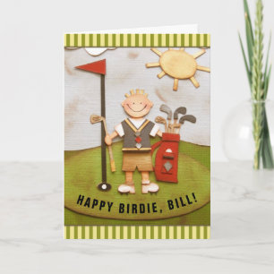 Cartão Personalized Golf Birthday