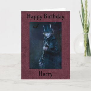 Cartão Personalized Gothic Birthday Card