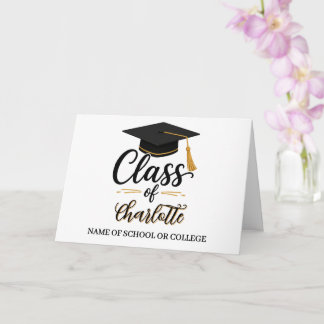 Cartão Personalized Graduation  – Congrats Graduate Name