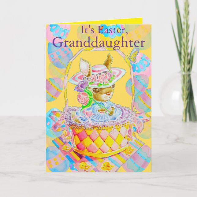 Cartão Personalized Granddaughter's Easter Greeting Card  (Frente)