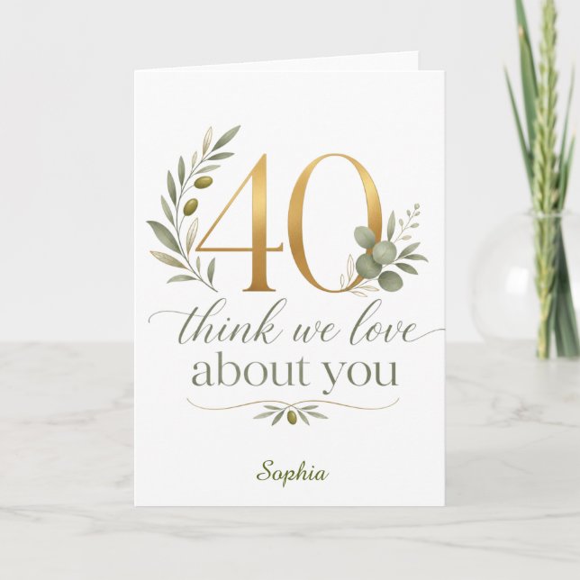 Cartão Personalized Group 40th Birthday Gift (Frente)