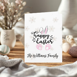 Cartão Personalized Happy Easter Folded Greeting Card