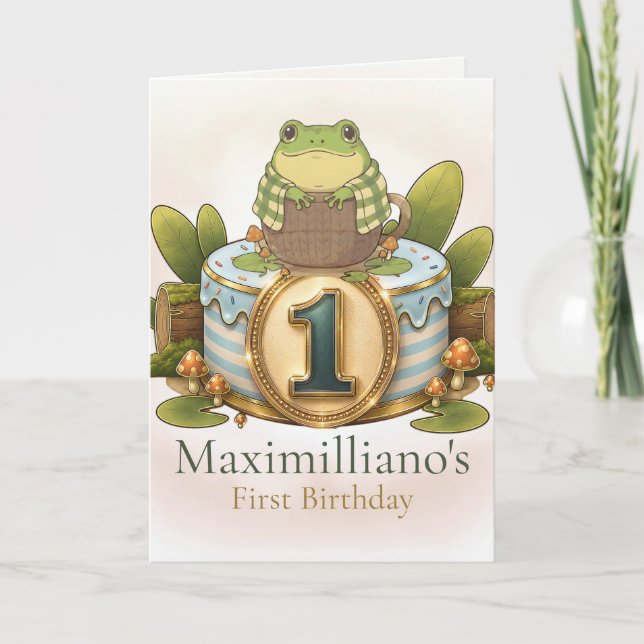 Cartão Personalized Meet Zochi 1st Birthday  (Frente)