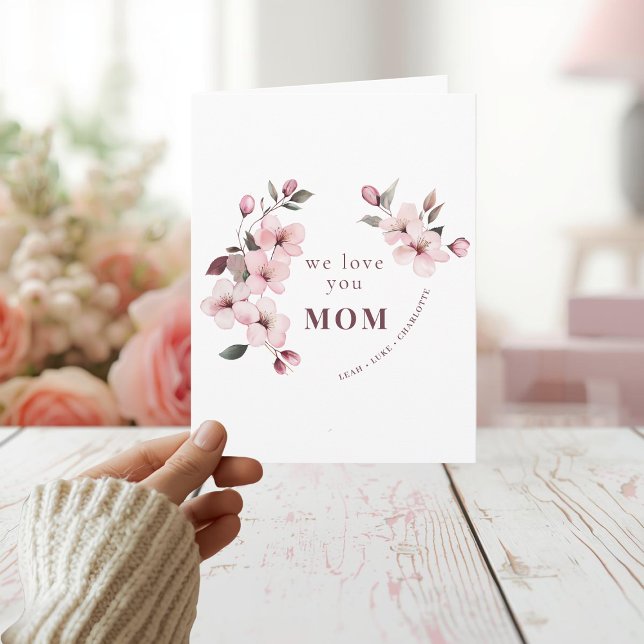 Cartão Personalized Mothers Day Card for Mom (Criador carregado)
