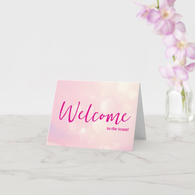 Cartão Personalized simple Elegant Welcome to the team (Orquídea)