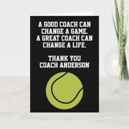 Cartão Personalized Tennis Coach From Team Players Sports