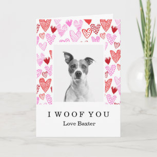 Cartão Personalized Valentines Day Card from the Dog