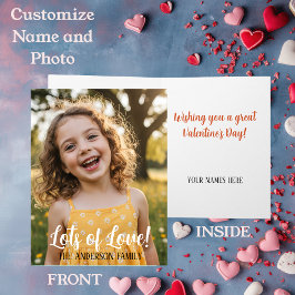 Cartão Personalized Valentines Day Photo 