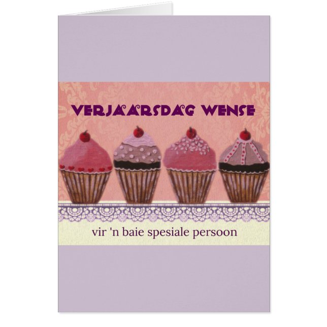 Cartão Persoon do spesiale de n de Verjaarsdagwense vir ' (Frente)