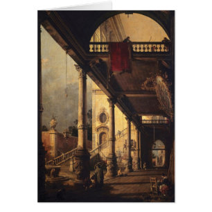 Cartão Perspectiva com um Portico