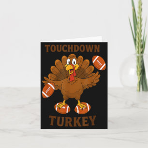 Cartão Peru do Dia de Ação de Graças Futebol Touchdown Tu