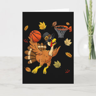 Cartão Peru Engraçado Jogando Basquetebol Feliz Dia de Aç