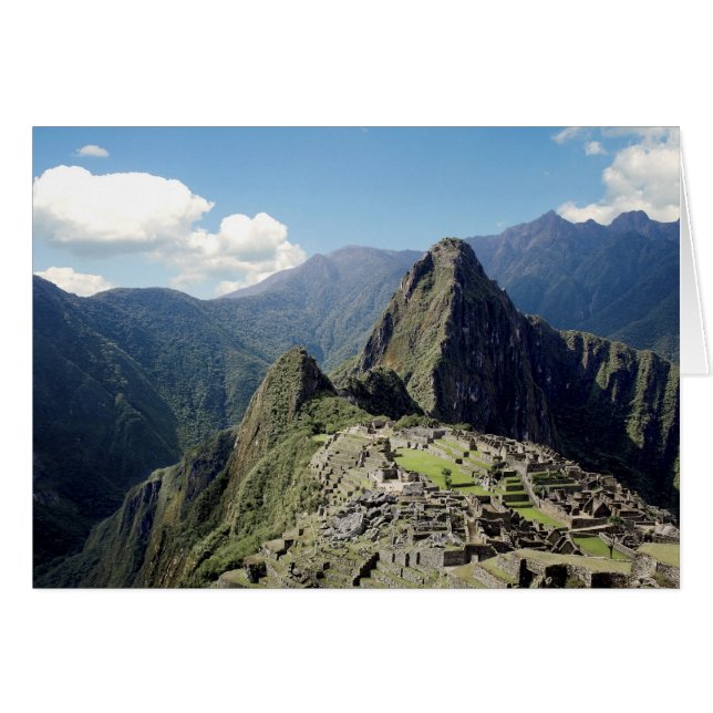Cartão Peru, Machu Picchu, a antiga cidade perdida do Inc (Frente Horizontal)