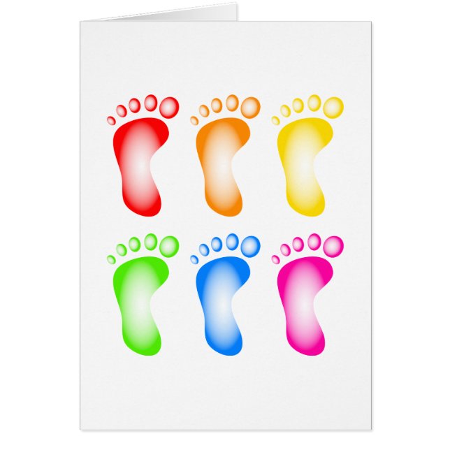 Cartão Pés Coloridos (Frente)
