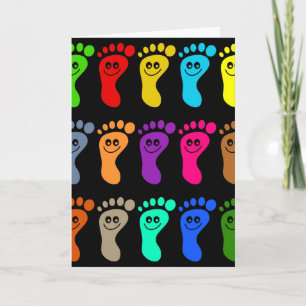 Cartão Pés Coloridos