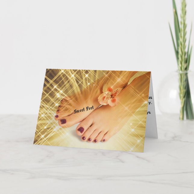 Cartão Pés desagradáveis (Frente)