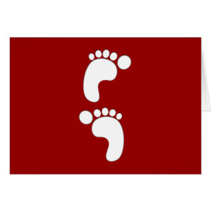 Cartão Pés Fussspuren feet footprints
